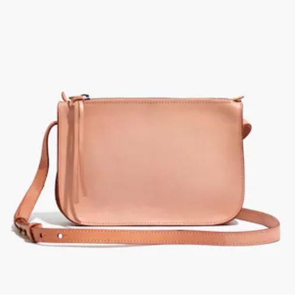 Madewell Handbags - Madewell The Simple Leather Crossbody Bag in Saddle Brown Adjustable Clean